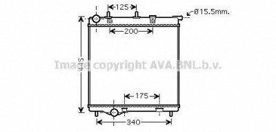 AVA QUALITY COOLING pe2288 -  Радиатор, охлаждение двигателя